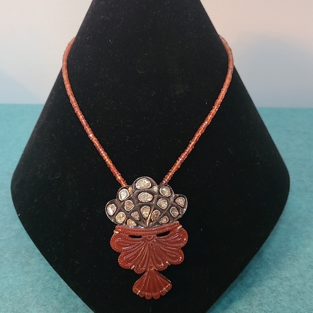 Polki Diamond (raw uncut) Pendant Necklace
